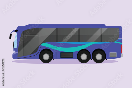 Modern Bus. Land transportation concept Colored flat vector illustration isolated.
