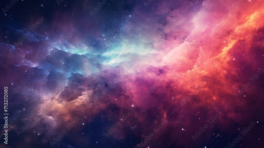 Colorful Nebula in Scifi Universe, Background, Wallpaper Colorful Nebula in Scifi Universe, Background, Wallpaper