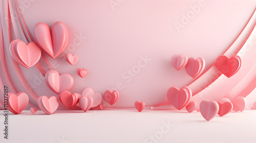 Minimalist Love Valentine Day Background in Subtle Elegance,,
