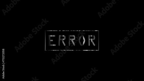 error text video effects animation. error video footage effect. photo
