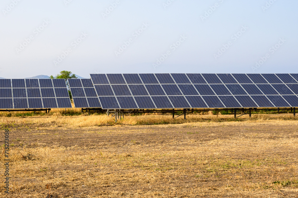Solar power station with solar panels for producing electric power energy Solar power station with solar panels for producing electric power energy