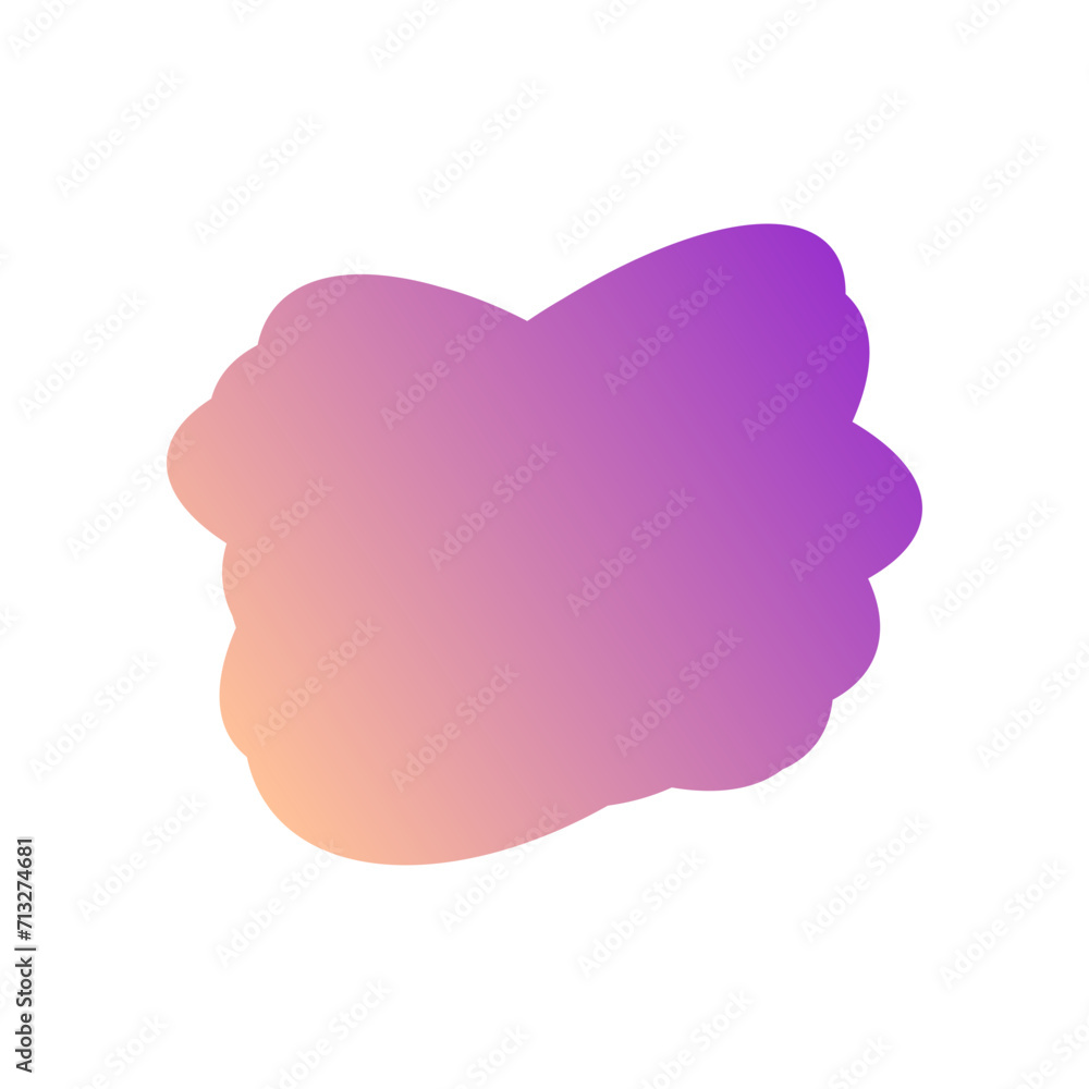 A simple cut out transparent cloud shape design element.