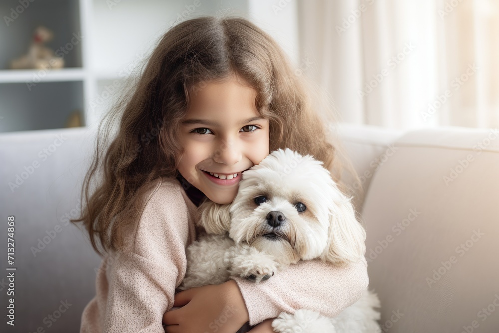 girl with a puppy girl with a puppy