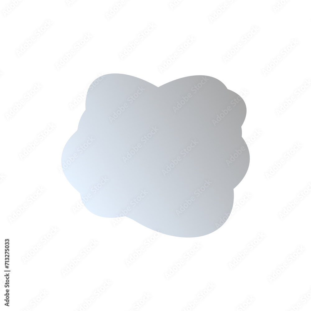 A simple cut out transparent cloud shape design element. A simple cut out transparent cloud shape design element.