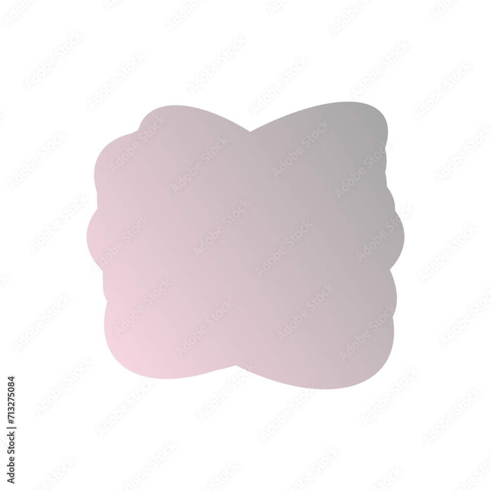 A simple cut out transparent cloud shape design element.