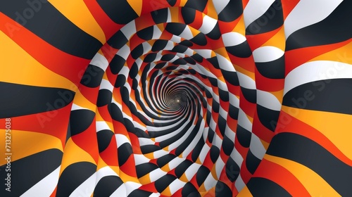 Op art inspired abstract geometric illusions background photo