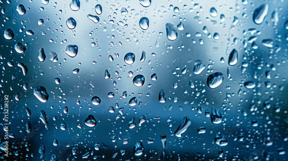 Rain and water droplets abstract effect on a glassy surface background Rain and water droplets abstract effect on a glassy surface background