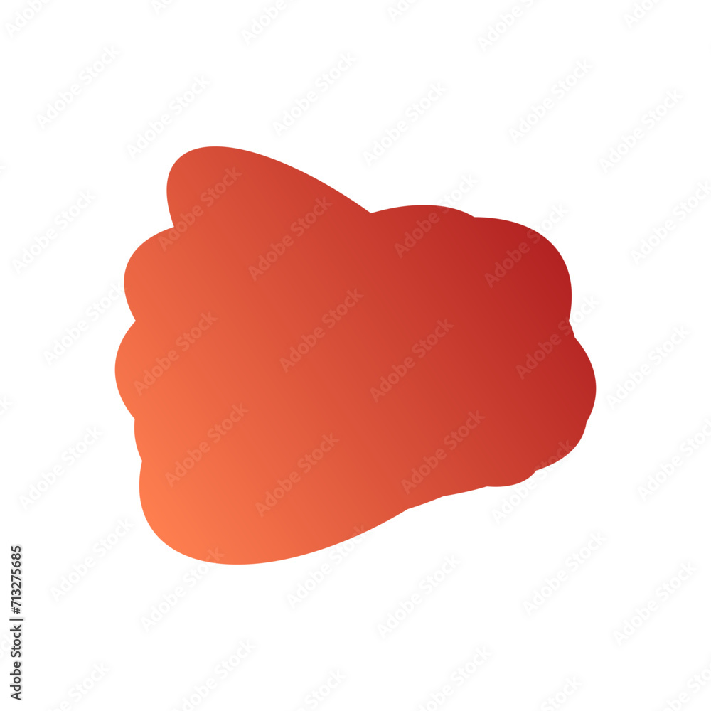 A simple cut out transparent cloud shape design element.