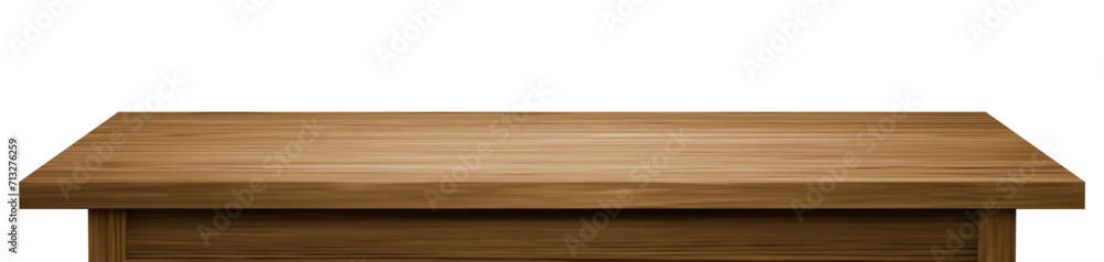 Wooden Table Template, Mock-up for Product Display. Vector Illustration