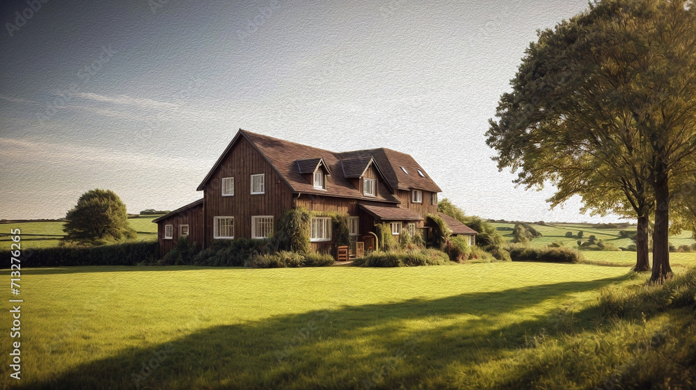 House in the countryside (oil painting) House in the countryside (oil painting)