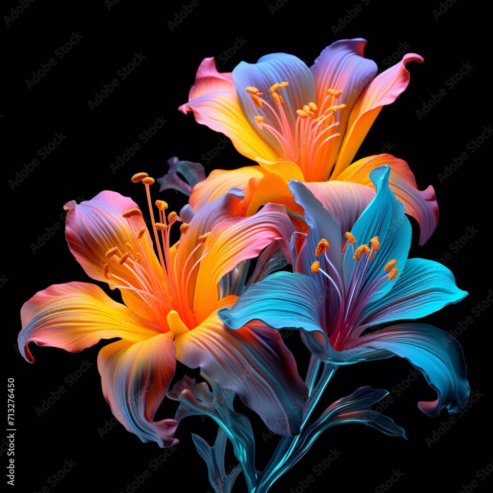 Obraz premium Gilliflower Mahons Flower Realistic AI Generated pictures