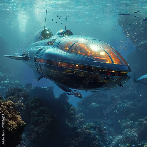 High-tech submarine from the future © Praphan