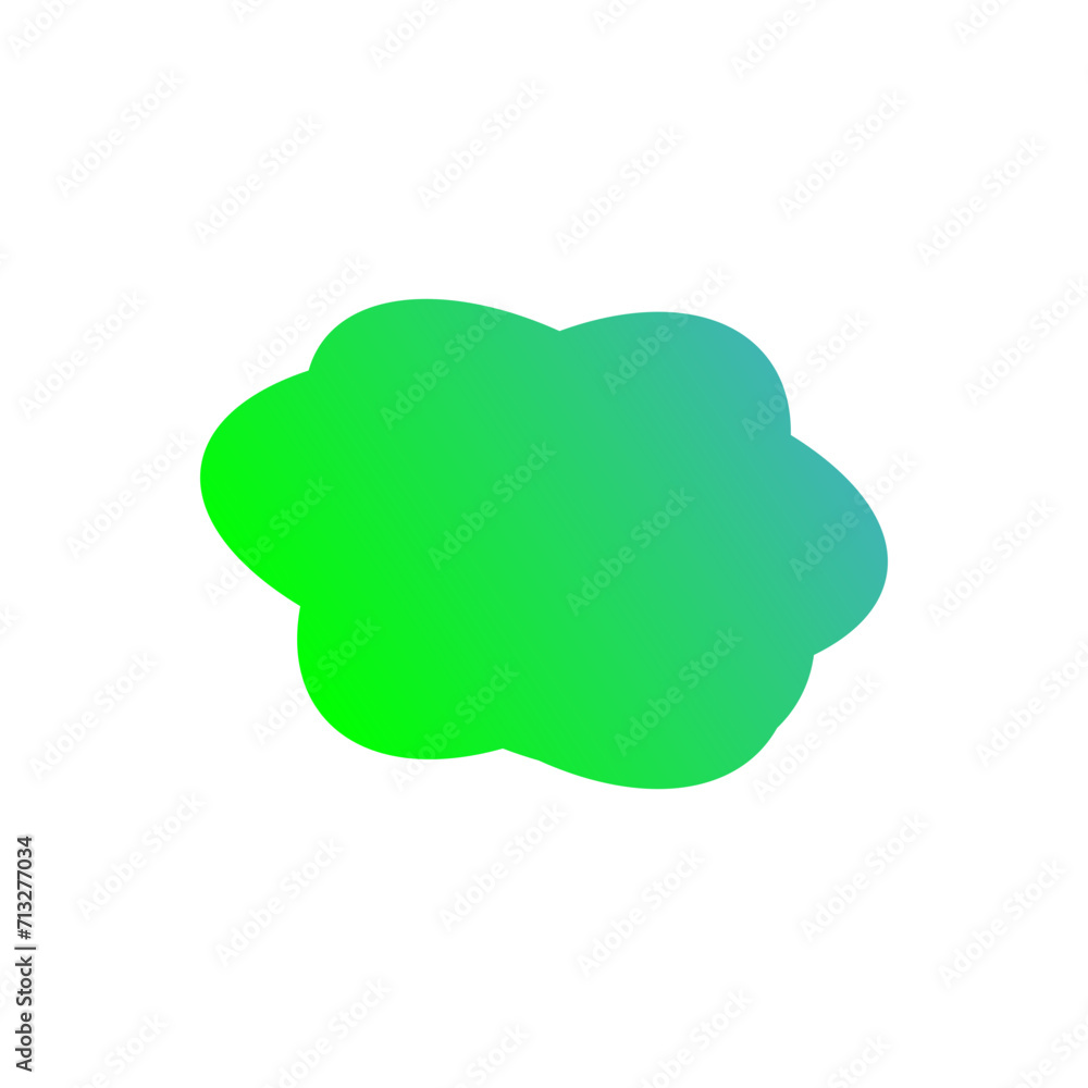 A simple cut out transparent cloud shape design element.