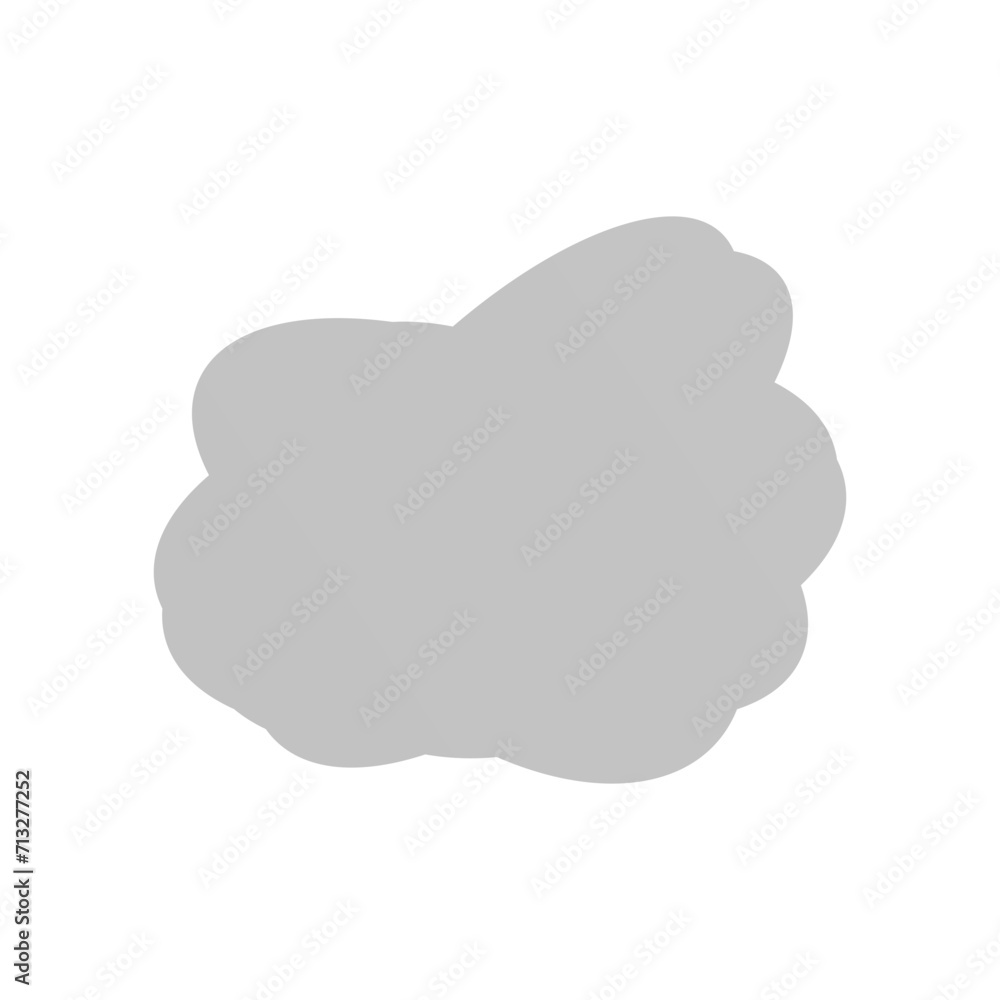 A simple cut out transparent cloud shape design element. A simple cut out transparent cloud shape design element.