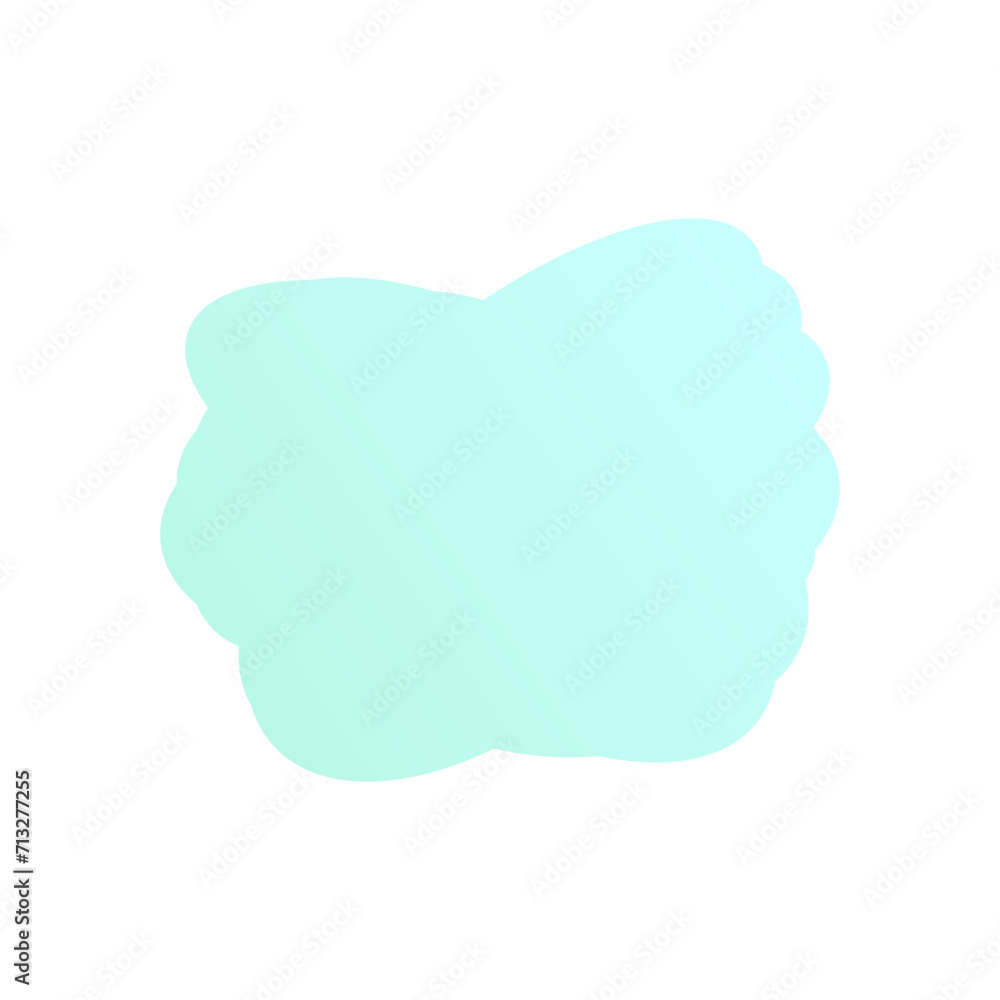 A simple cut out transparent cloud shape design element.