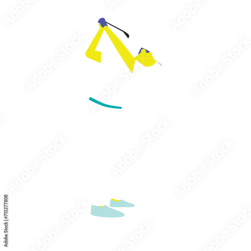 icône, homme golf