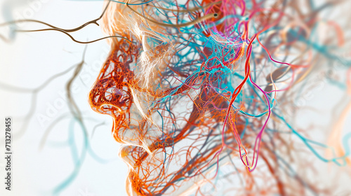 A high-resolution medical photograph capturing the intricate network of lymphatic vessels during a specific medical procedure, providing a visually detailed insight into the clinic photo