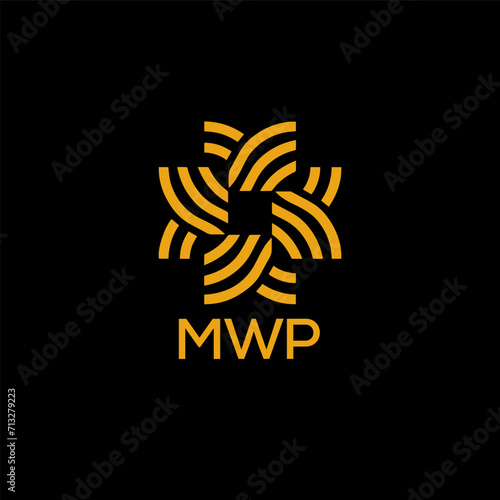 MWP logo design template vector. MWP Business abstract connection vector logo. MWP icon circle logotype. 