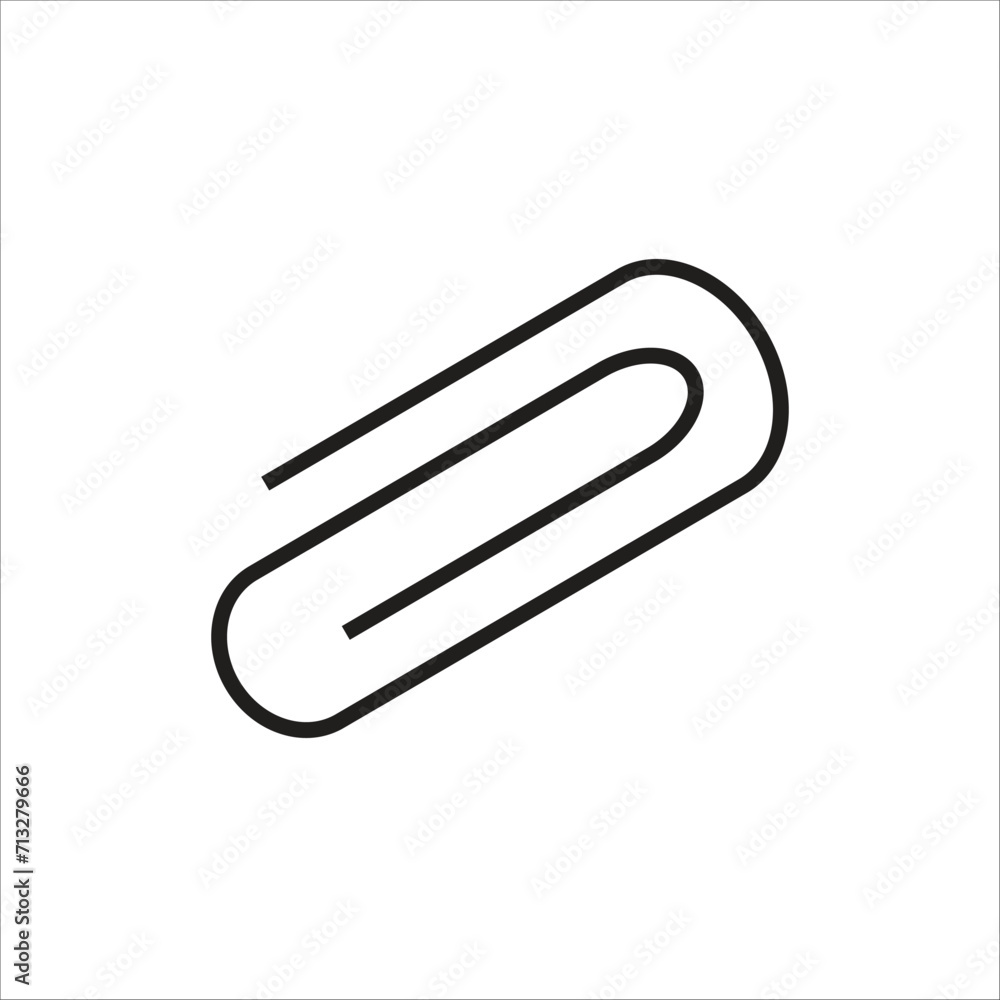 paper clip vector icon line template paper clip vector icon line template