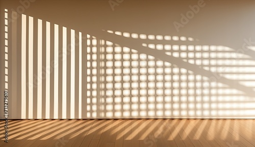 Minimalist wooden lattice modern architecture