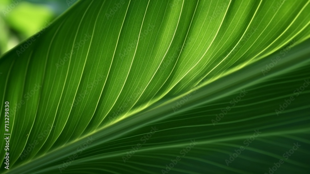 Extreme close up view of green tropical leaf Ai Generative Extreme close up view of green tropical leaf Ai Generative