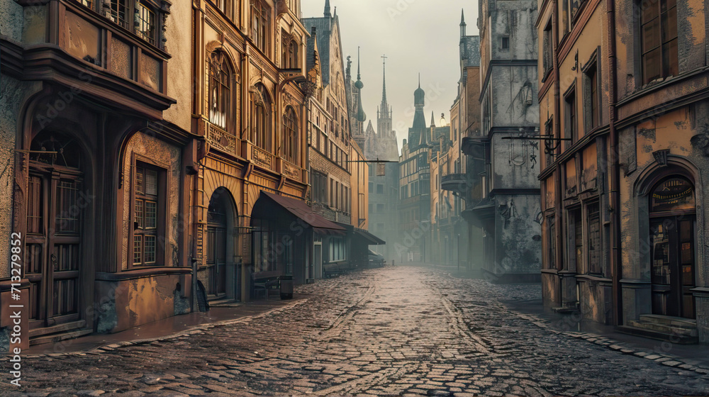 Obraz premium old town street