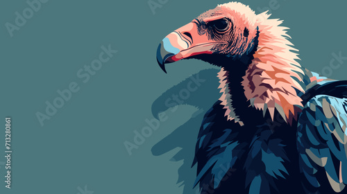 close up of a vulture
