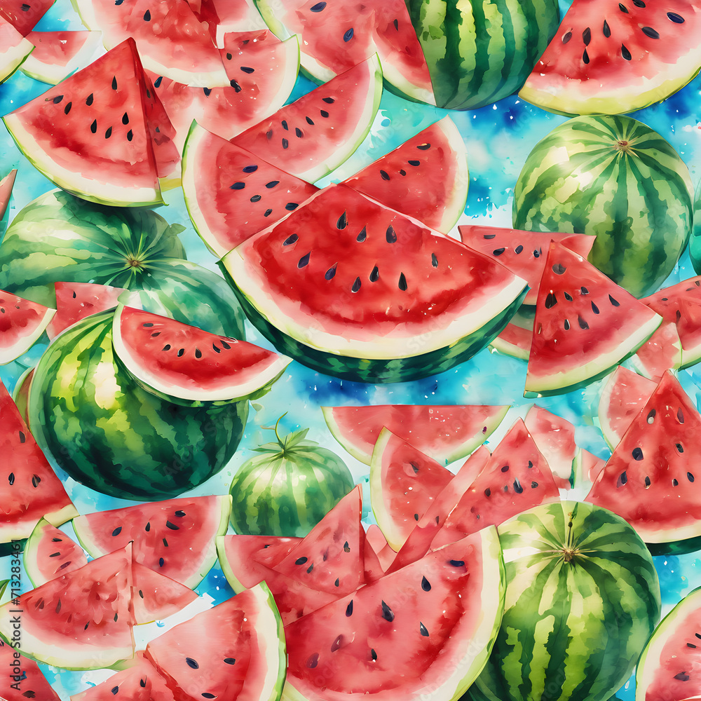 pattern with watermelon pattern with watermelon