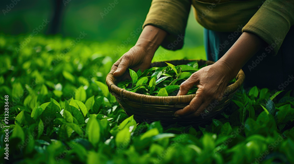 Tea Garden Elegance: Skilled Hands at Work in India