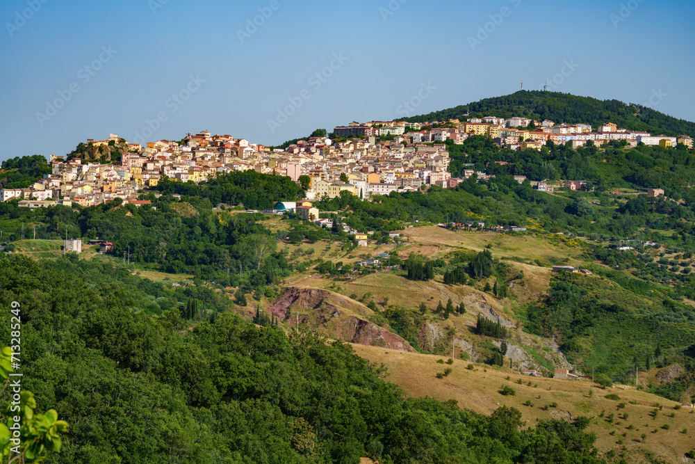 View of Stigliano, historic town in Basilicata, Italy