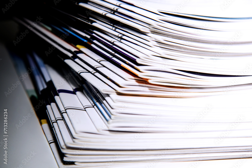 stack of magazines on white background stack of magazines on white background