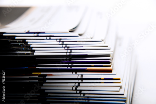 stack of books on white background isolated