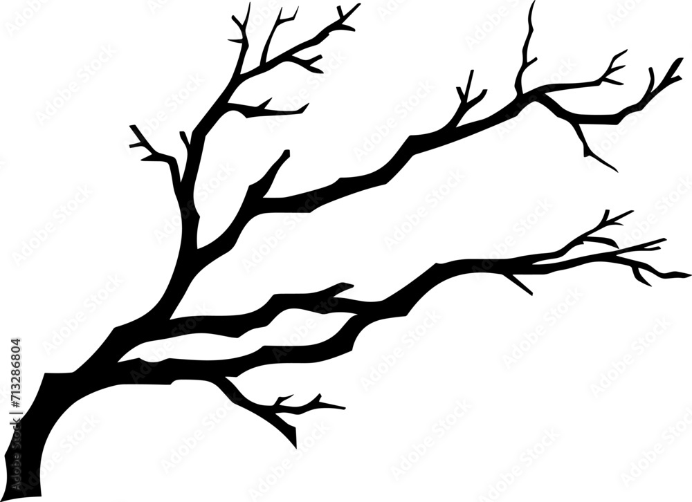 Hand drawn branches. AI generated illustration. Hand drawn branches. AI generated illustration.