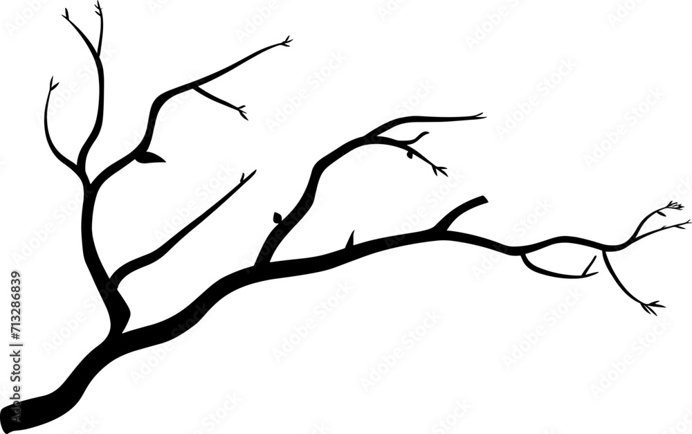 Hand drawn branches. AI generated illustration. Hand drawn branches. AI generated illustration.