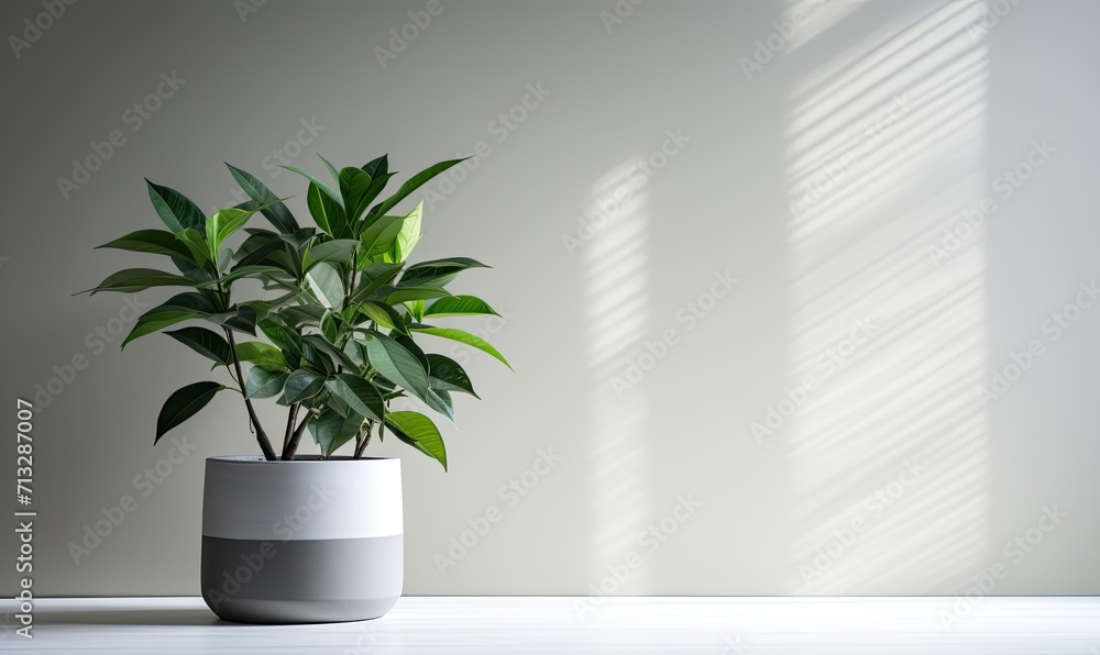 plant in the pot on wooden floor set beside the wall plant in the pot on wooden floor set beside the wall