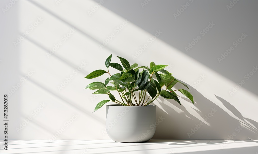 plant in the pot on wooden floor set beside the wall plant in the pot on wooden floor set beside the wall