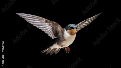 Serenity in Flight Bank Swallow Isolated on transparent Ai Generative © Biswajit