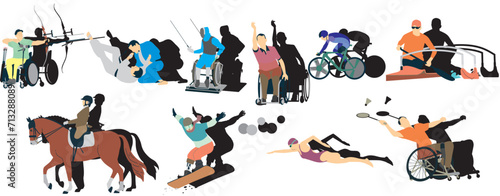 set of Paralympic people