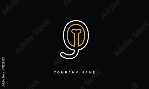 JO, OJ, J, O Abstract Letters Logo Monogram