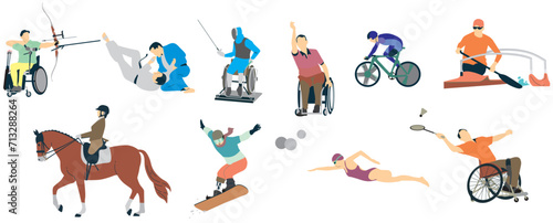 Paralympic sport set photo