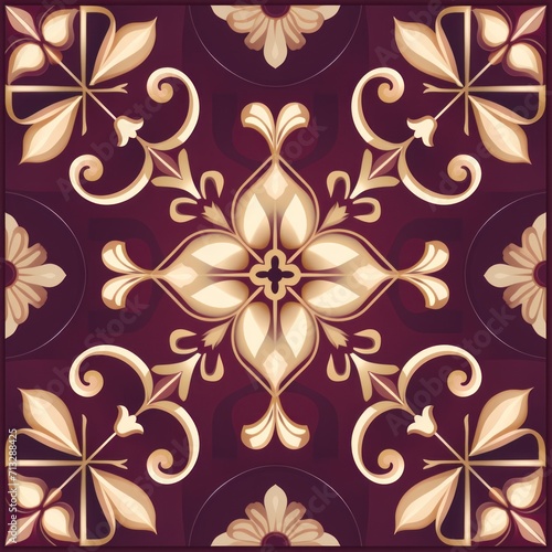 Burgundy tiles  seamless pattern  SNES style 