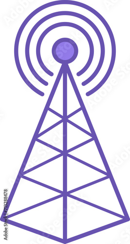 5G Color Icon. Wireless Internet connection. Vector Illustration of a 5G Internet Distributing Device. Technology Concept