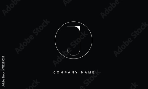 JO, OJ, J, O Abstract Letters Logo Monogram