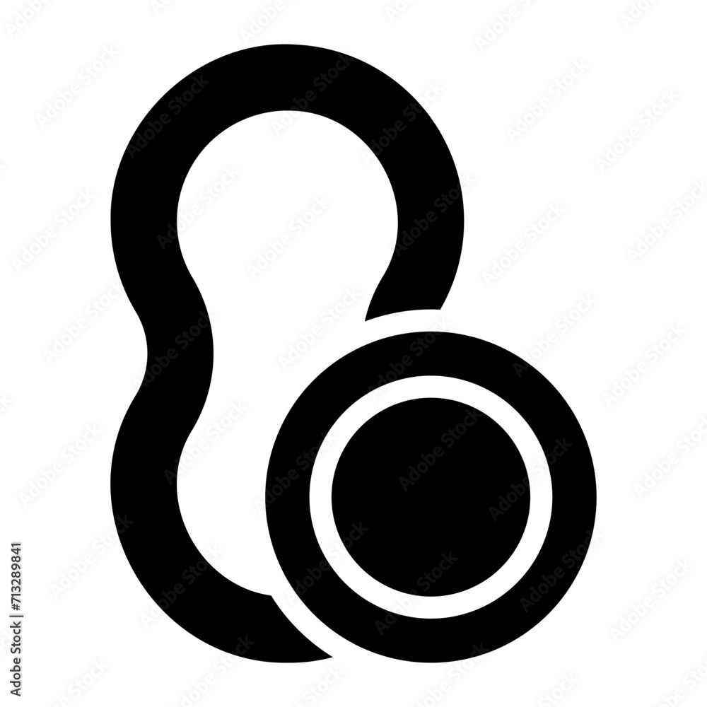 hormonal ring glyph icon hormonal ring glyph icon