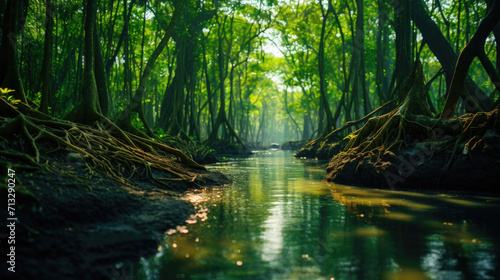 Sundarbans Symphony: Mangrove Forest Biodiversity © Graphics.Parasite