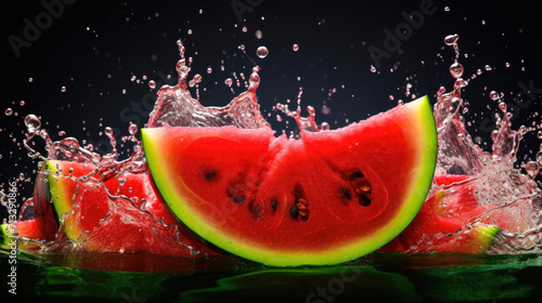 Watermelon Splash  A Refreshing Summer Moment