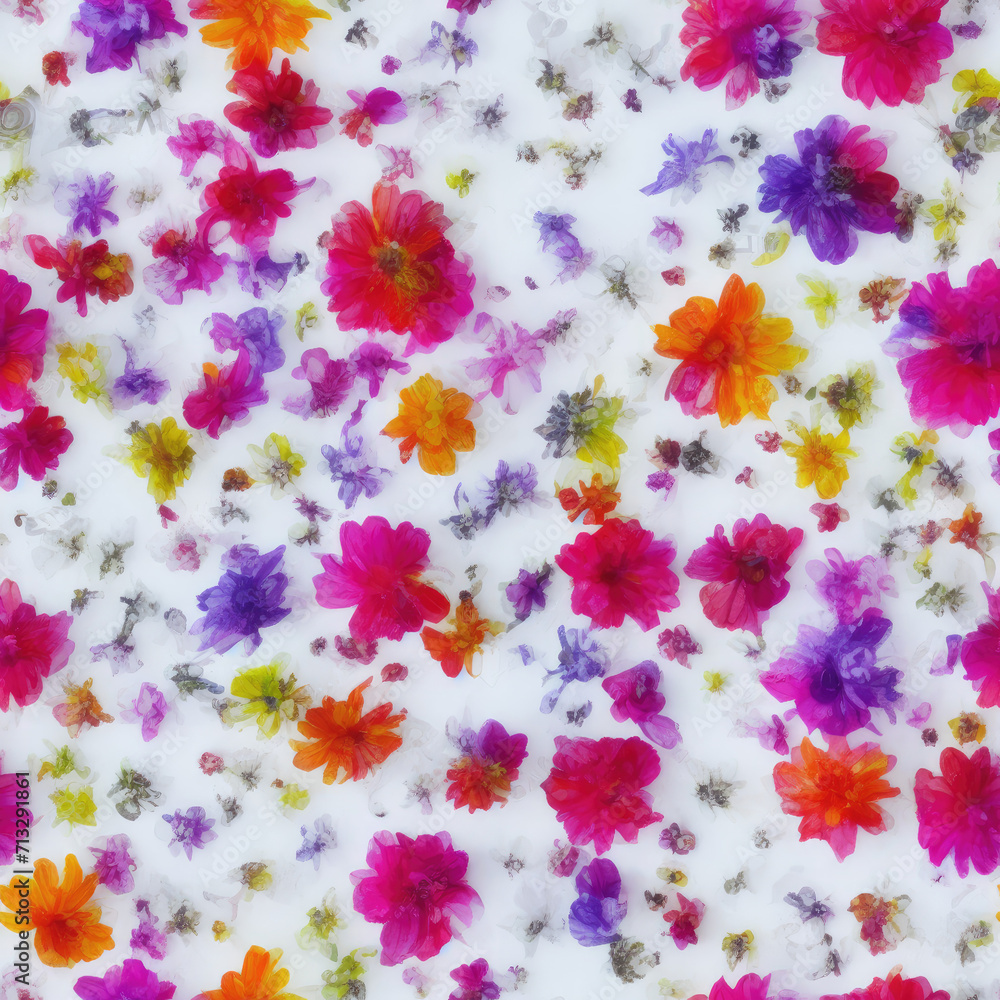 flowers. Abstract seamless pattern. AI generated. flowers. Abstract seamless pattern. AI generated.