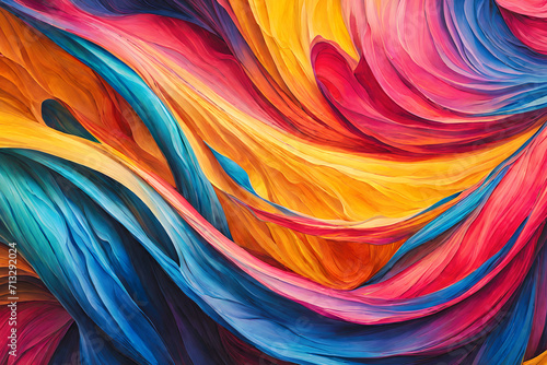Masterpiece Bursting With Vibrant Vivid Chroma Colors  Gradients of Yellow  Blue and Pink  PNG 8208x5472 