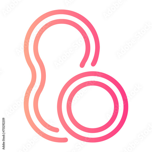 hormonal ring gradient icon