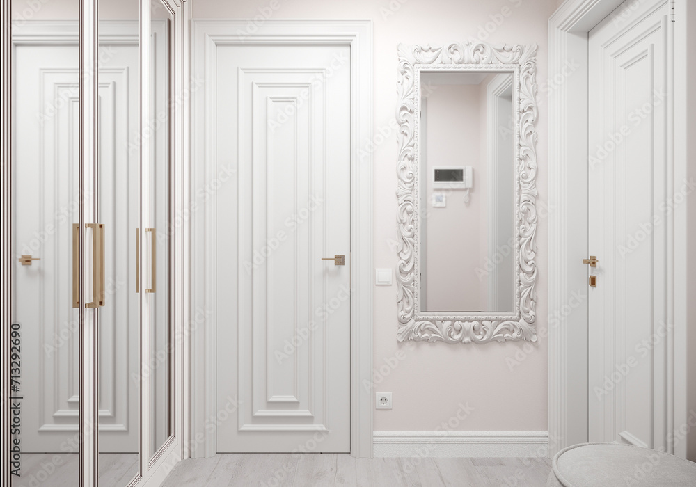 3d rendering neoclassic house interior design 3d rendering neoclassic house interior design